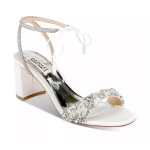 Badgley Mischka Collection Kay Ankle Strap Sandal in Soft White